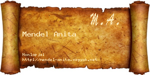Mendel Anita névjegykártya